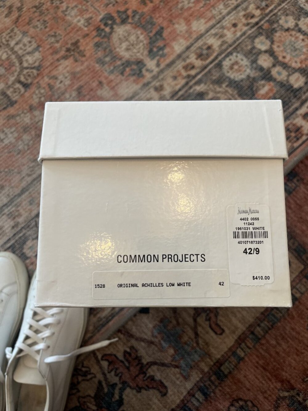 Common Projects Original Achilles Low White Leather Sneakers 42 - Picture 8 of 8